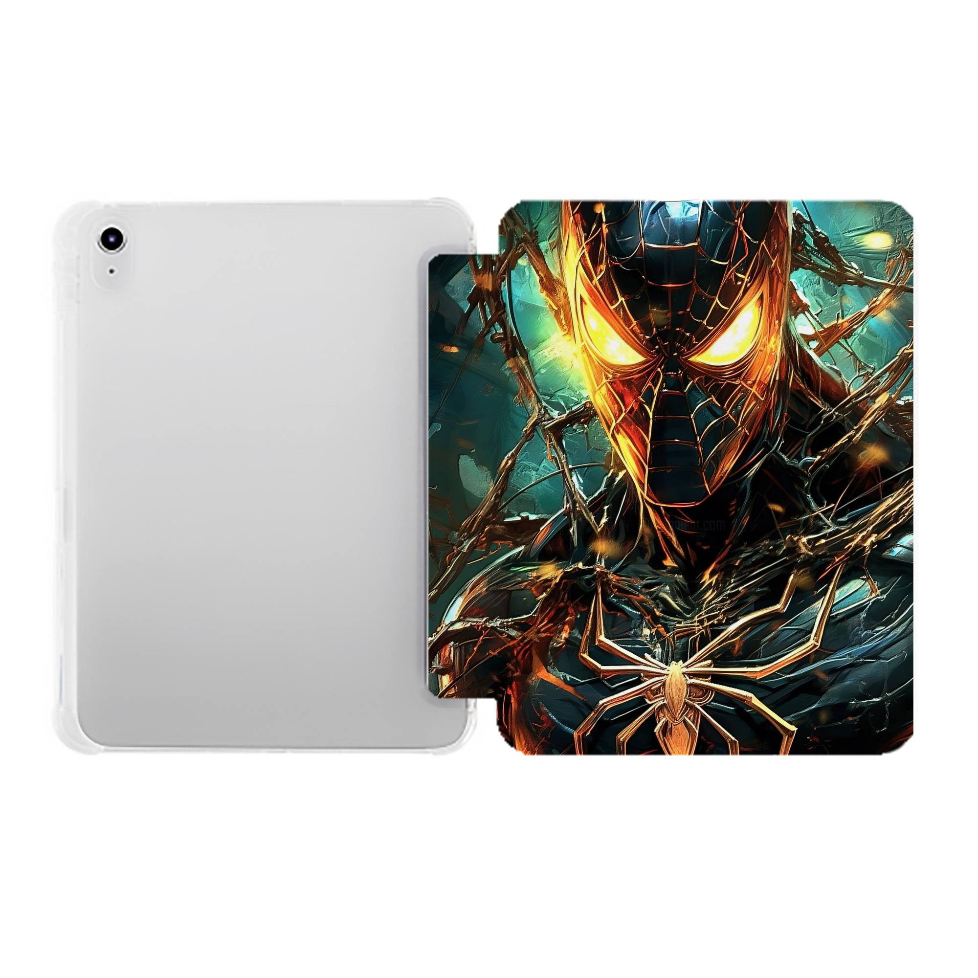 （画像用） Spider Man スパイダーマン IPad ケース ペン収納付き 三つ折りスタンド PUレザー×シリコン 対応機種9.5/10.5/10.9インチ